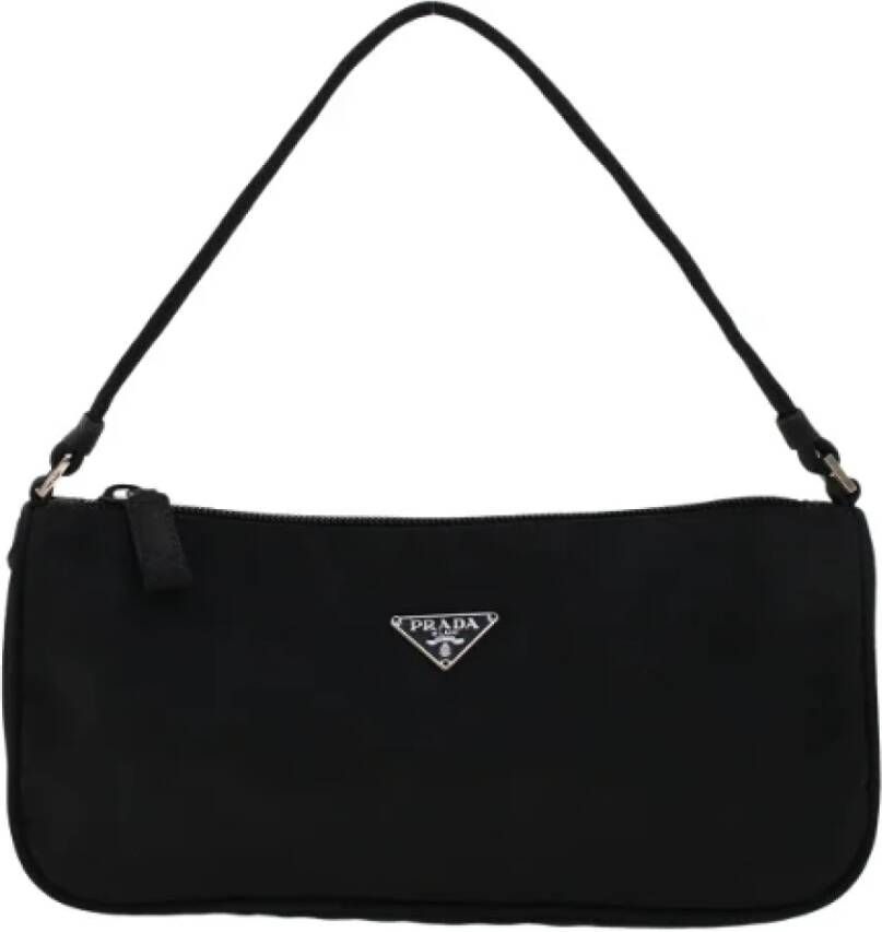 Prada Vintage Pre-owned Fabric clutches Zwart Dames