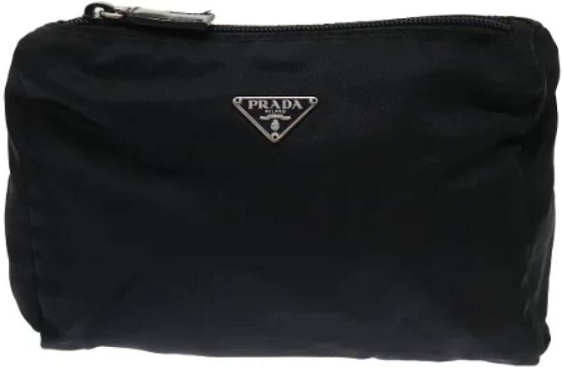 Prada Vintage Pre-owned Fabric clutches Zwart Dames