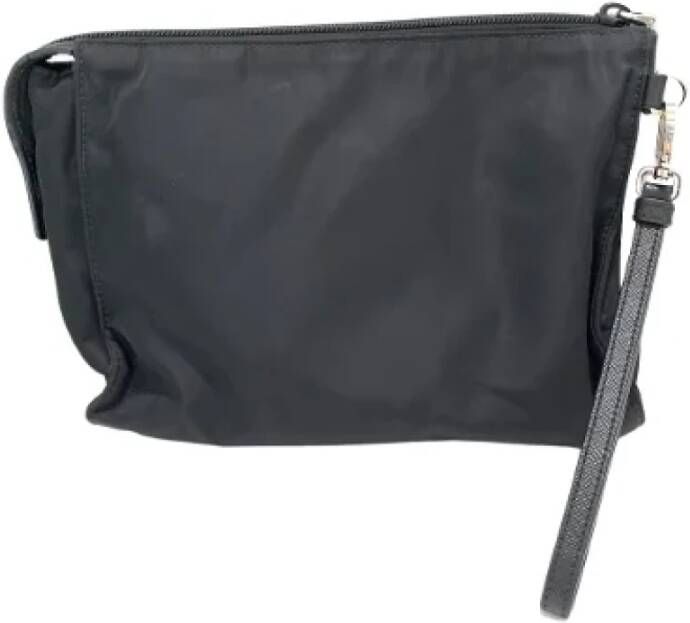 Prada Vintage Pre-owned Fabric clutches Zwart Dames