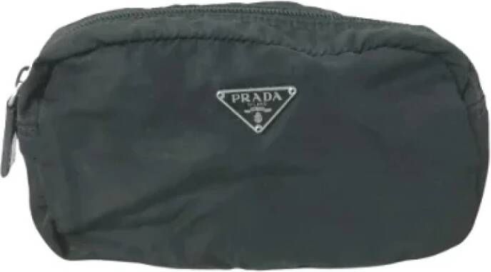 Prada Vintage Pre-owned Fabric clutches Zwart Dames