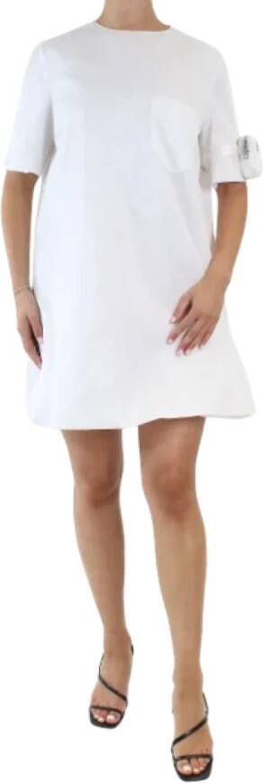 Prada Vintage Pre-owned Fabric dresses White Dames