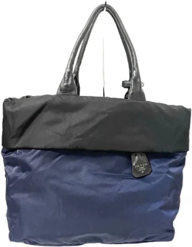 Prada Vintage Pre-owned Fabric handbags Blauw Dames