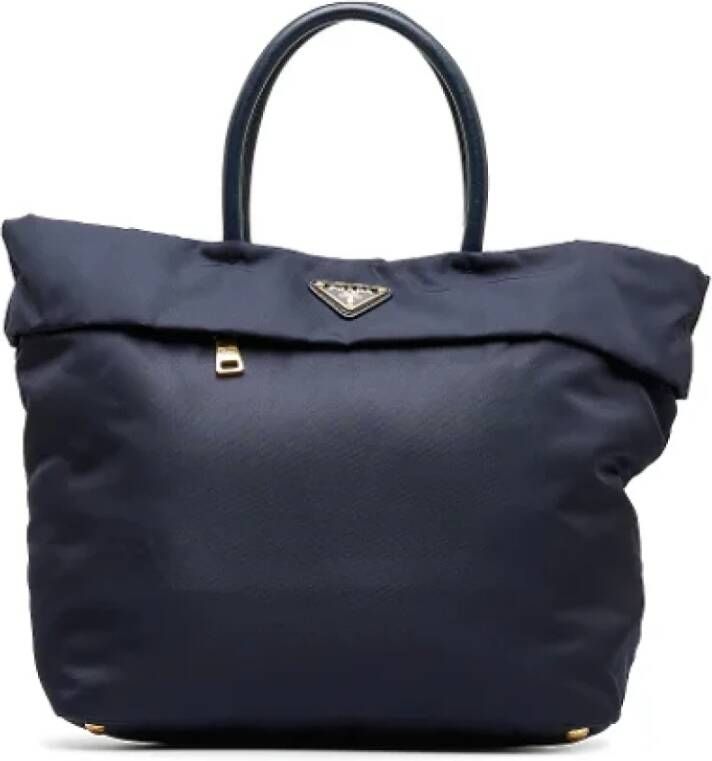 Prada Vintage Pre-owned Fabric handbags Blauw Dames