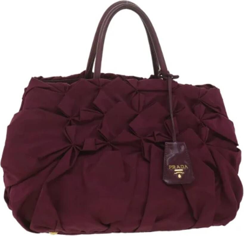 Prada Vintage Pre-owned Fabric handbags Paars Dames