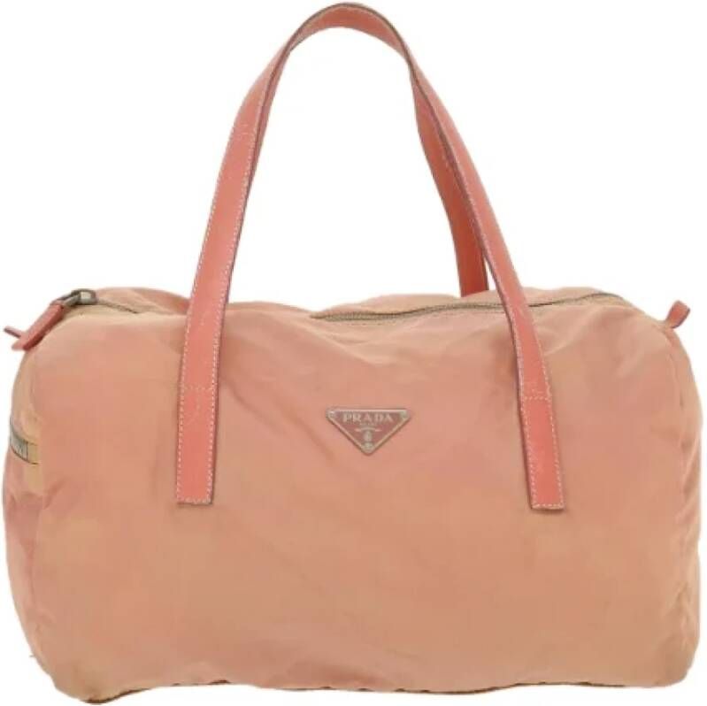 Prada Vintage Pre-owned Fabric handbags Roze Dames