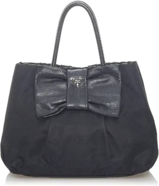 Prada Vintage Pre-owned Fabric handbags Zwart Dames