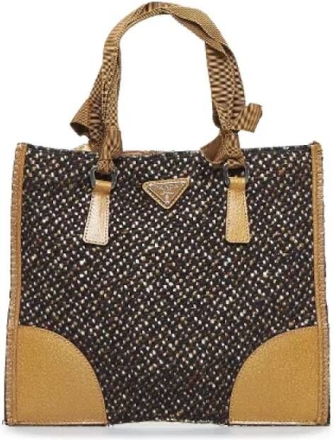 Prada Vintage Pre-owned Fabric prada-bags Bruin Dames