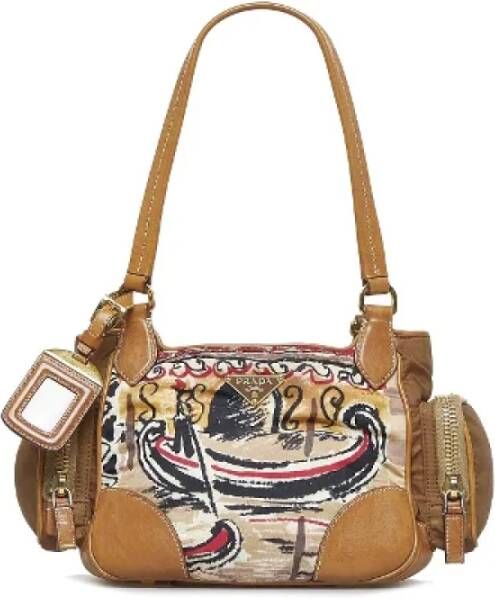 Prada Vintage Pre-owned Fabric prada-bags Bruin Dames