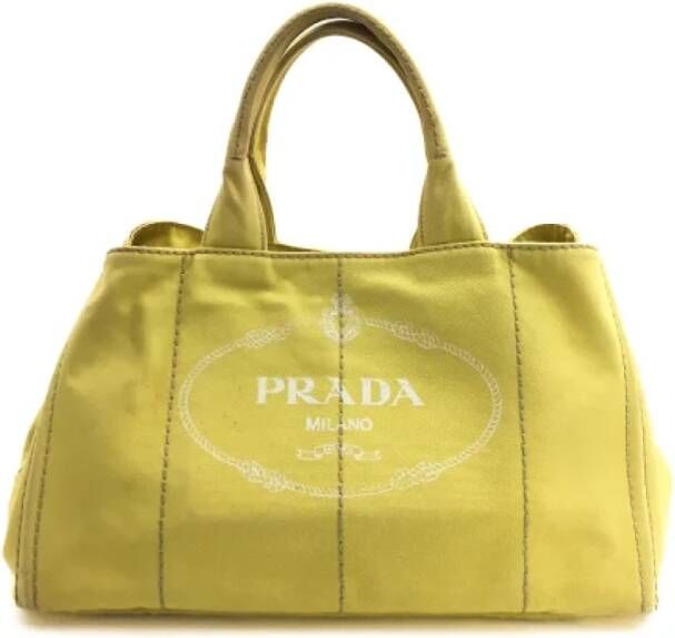 Prada Vintage Pre-owned Fabric prada-bags Geel Dames