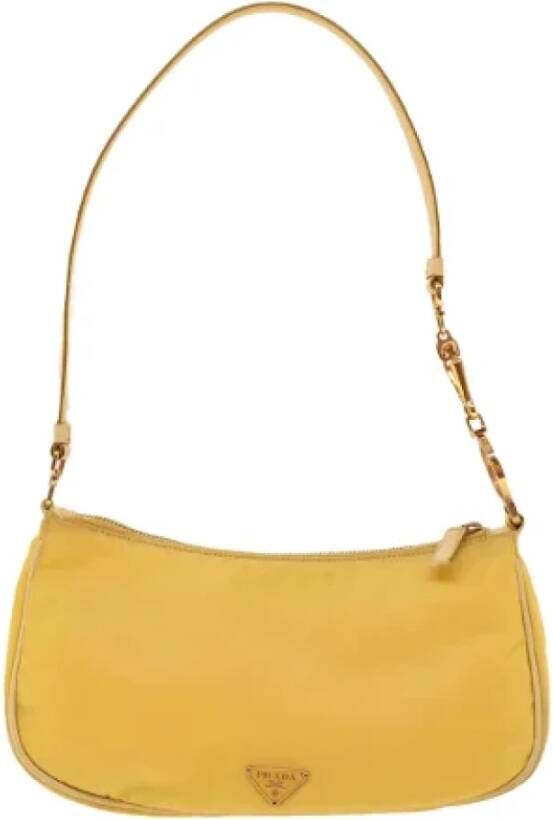 Prada Vintage Pre-owned Fabric prada-bags Geel Dames