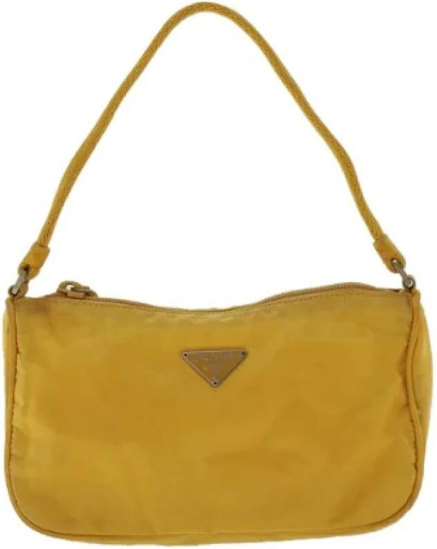 Prada Vintage Pre-owned Fabric prada-bags Yellow Dames