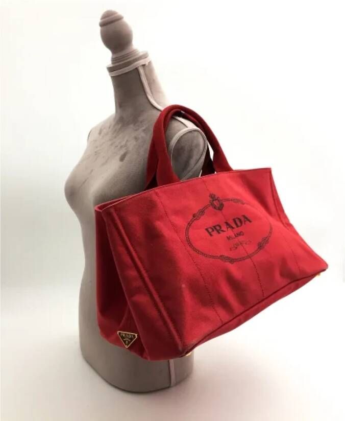 Prada Vintage Pre-owned Fabric prada-bags Rood Dames