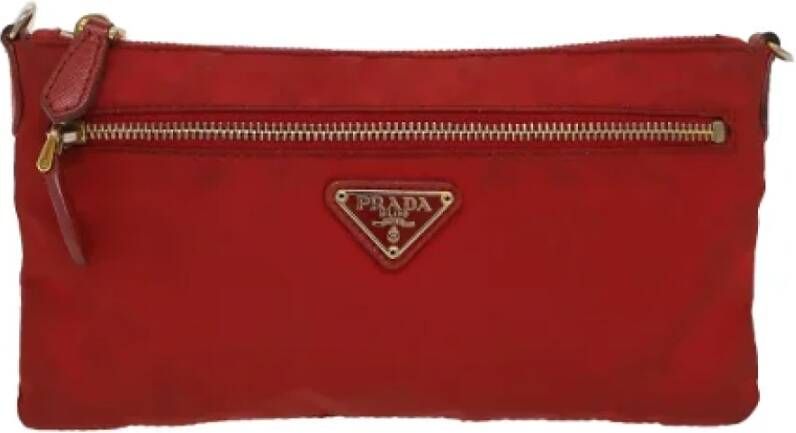 Prada Vintage Pre-owned Fabric prada-bags Rood Dames