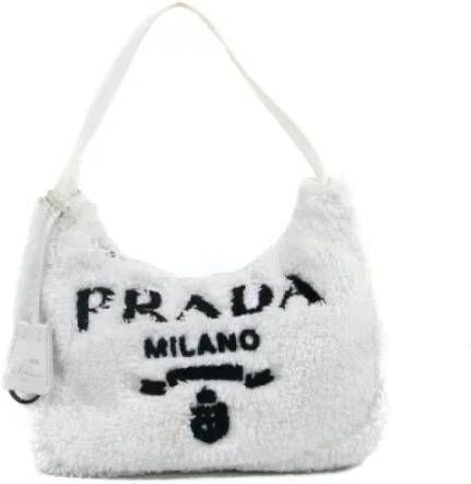 Prada Vintage Pre-owned Fabric prada-bags Wit Dames
