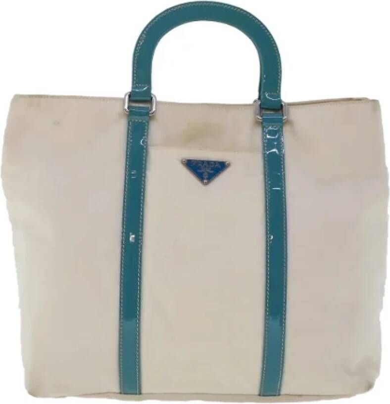 Prada Vintage Pre-owned Fabric prada-bags Wit Dames