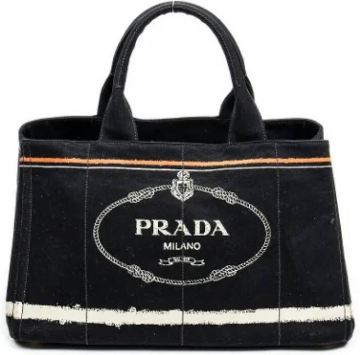 Prada Vintage Pre-owned Fabric prada-bags Zwart Dames