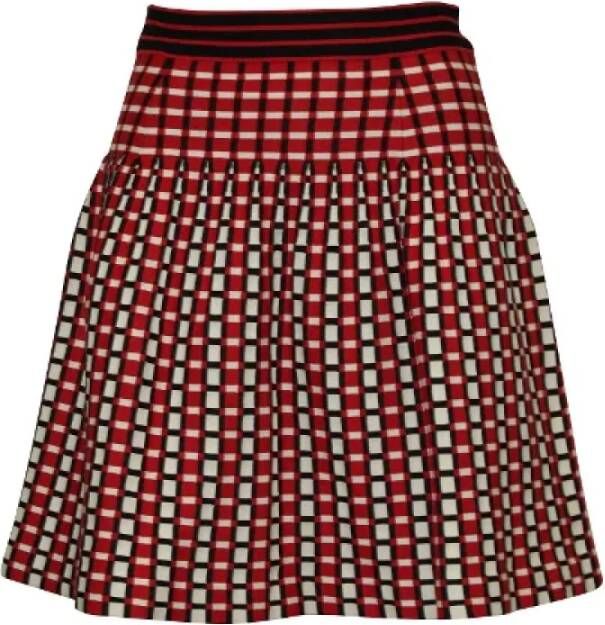 Prada Vintage Pre-owned Fabric Skirt Rood Dames