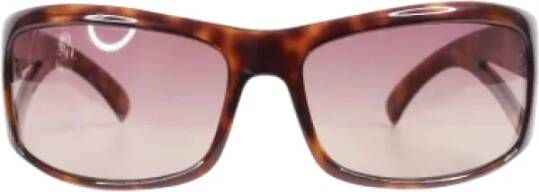 Prada Vintage Pre-owned Fabric sunglasses Bruin Dames