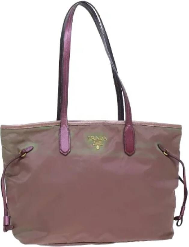 Prada Vintage Pre-owned Fabric totes Beige Dames
