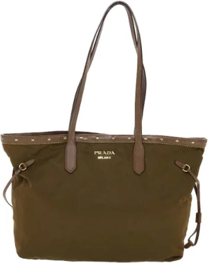 Prada Vintage Pre-owned Fabric totes Beige Dames