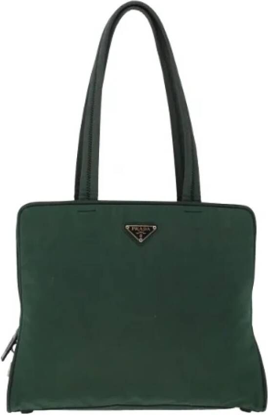 Prada Vintage Pre-owned Fabric totes Groen Dames