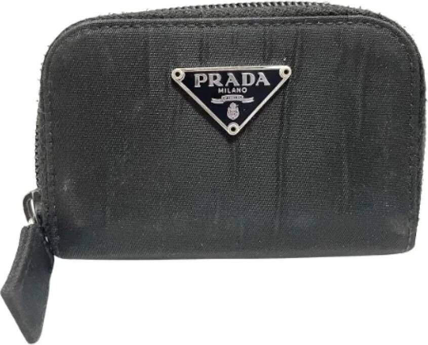 Prada Vintage Pre-owned Fabric wallets Zwart Dames