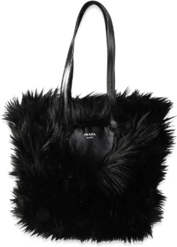 Prada Vintage Pre-owned Fur prada-bags Zwart Dames