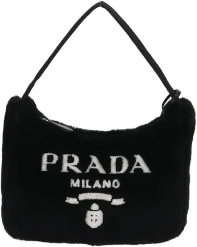 Prada Vintage Pre-owned Fur prada-bags Zwart Dames