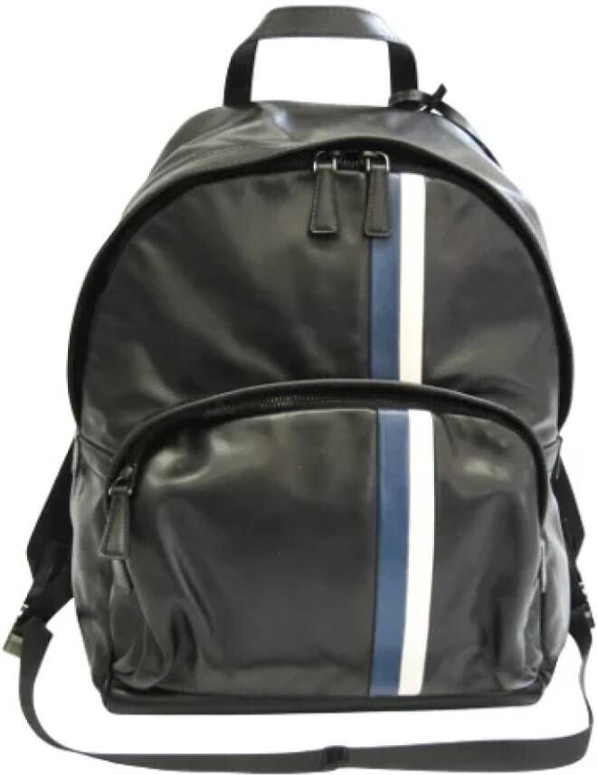 Prada Vintage Pre-owned Leather backpacks Zwart Dames