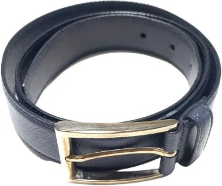Prada Vintage Pre-owned Leather belts Blauw Dames
