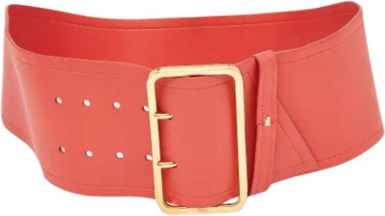 Prada Vintage Pre-owned Leather belts Orange Dames