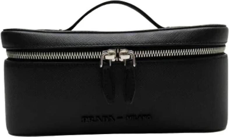 Prada Vintage Pre-owned Leather clutches Zwart Dames