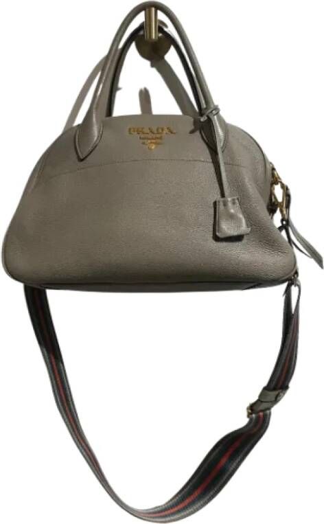 Prada Vintage Pre-owned Leather handbags Grijs Dames