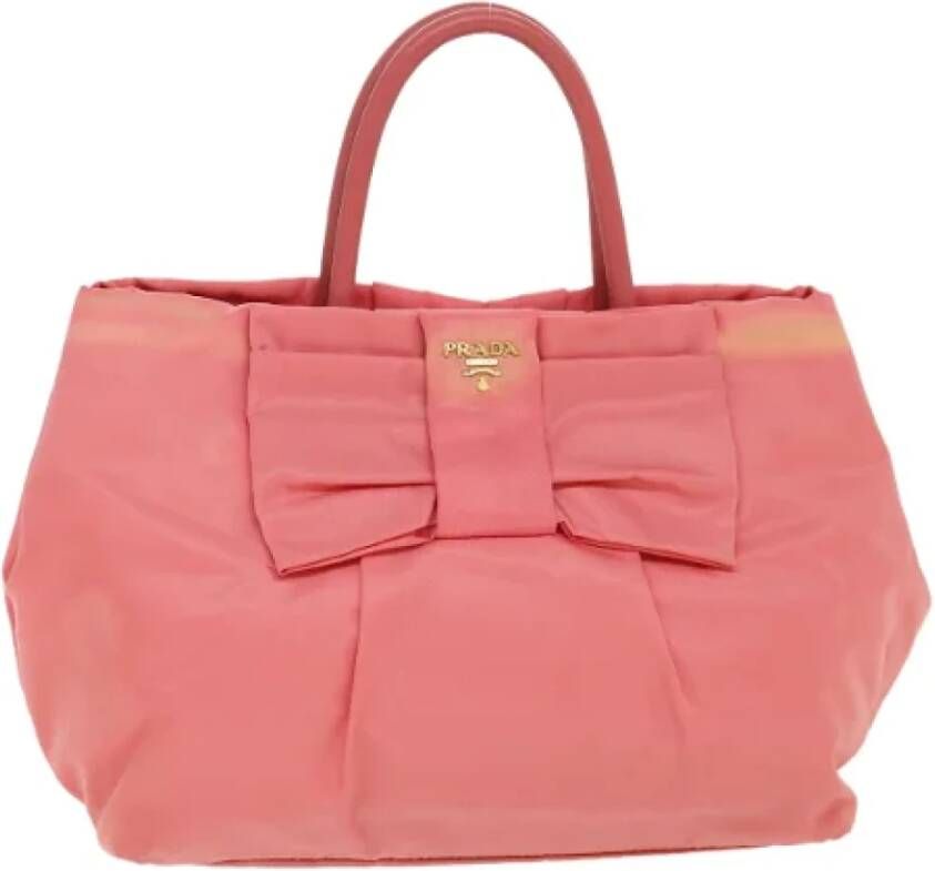 Prada Vintage Pre-owned Leather handbags Roze Dames