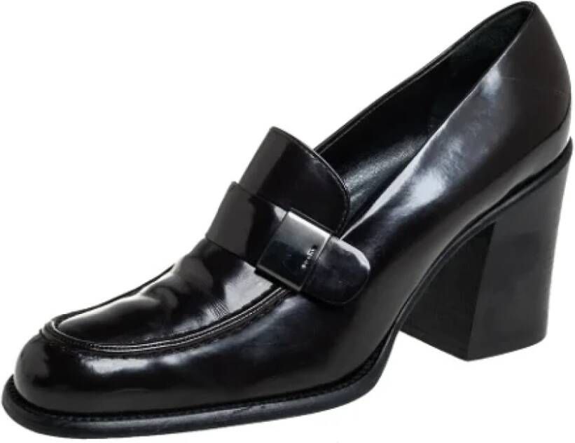 Prada Vintage Pre-owned Leather heels Bruin Dames