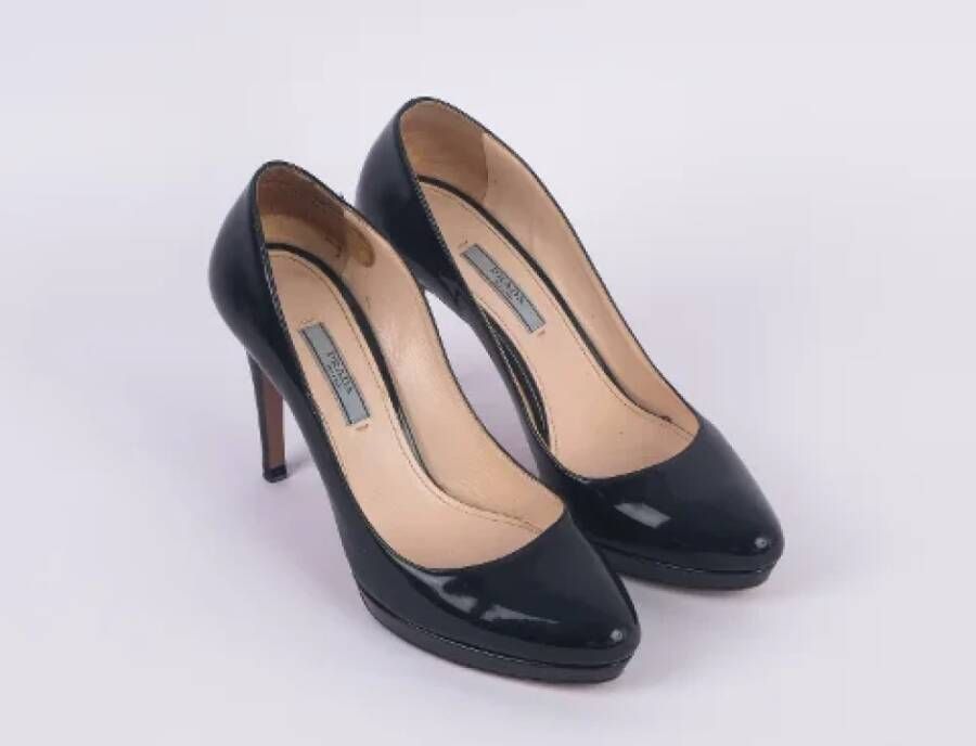 Prada Vintage Pre-owned Leather heels Zwart Dames