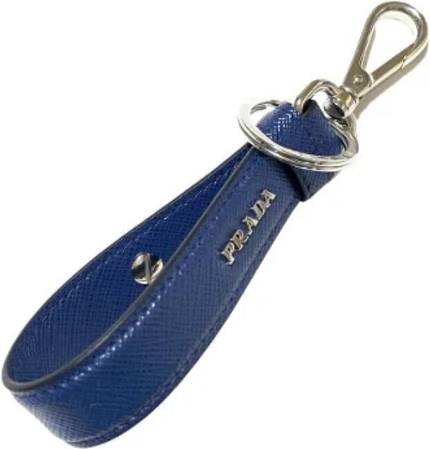 Prada Vintage Pre-owned Leather key-holders Blauw Dames