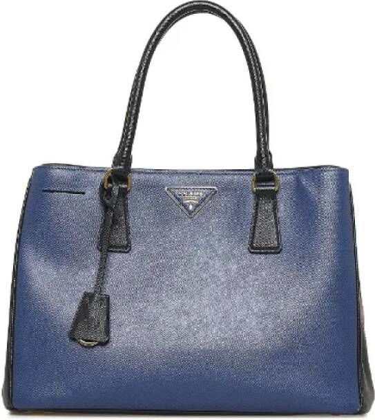 Prada Vintage Pre-owned Leather prada-bags Blauw Dames