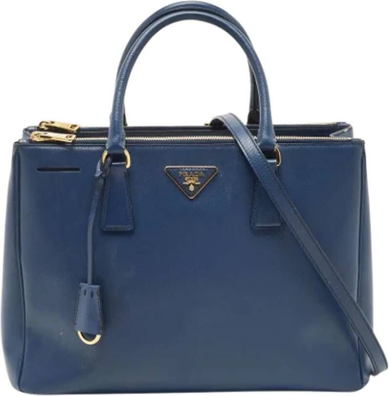 Prada Vintage Pre-owned Leather prada-bags Blauw Dames