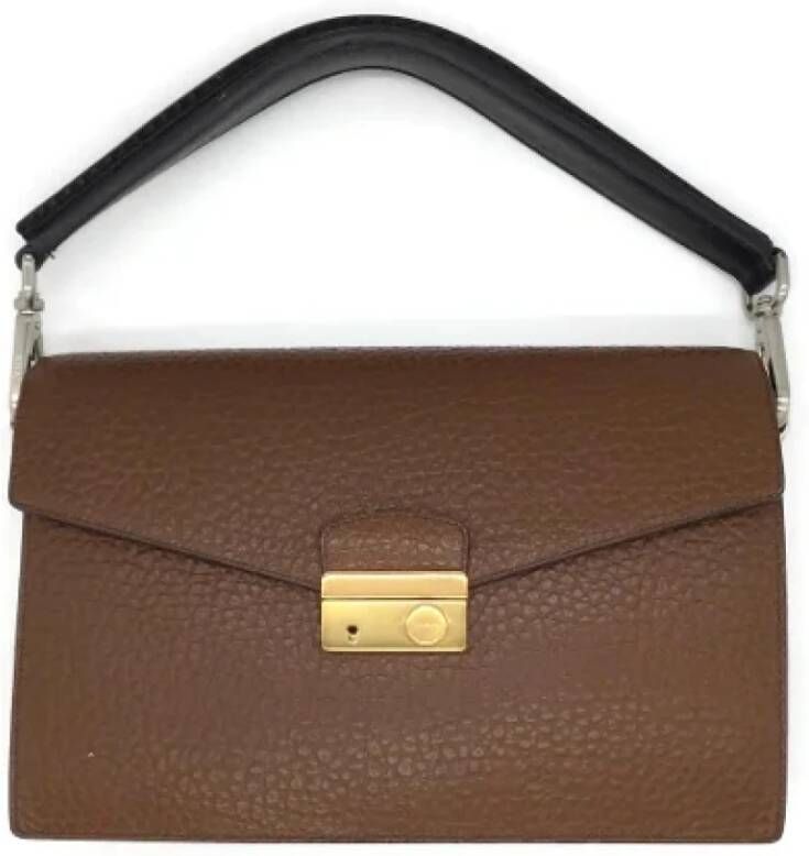 Prada Vintage Pre-owned Leather prada-bags Bruin Dames