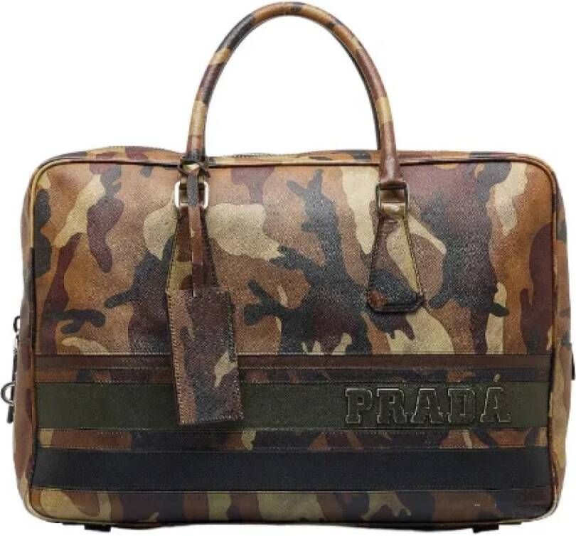 Prada Vintage Pre-owned Leather prada-bags Bruin Dames