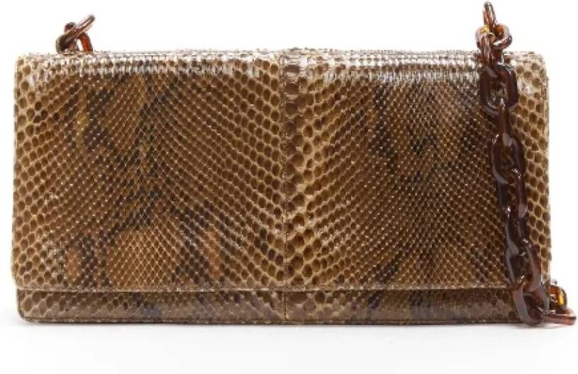 Prada Vintage Pre-owned Leather prada-bags Bruin Dames