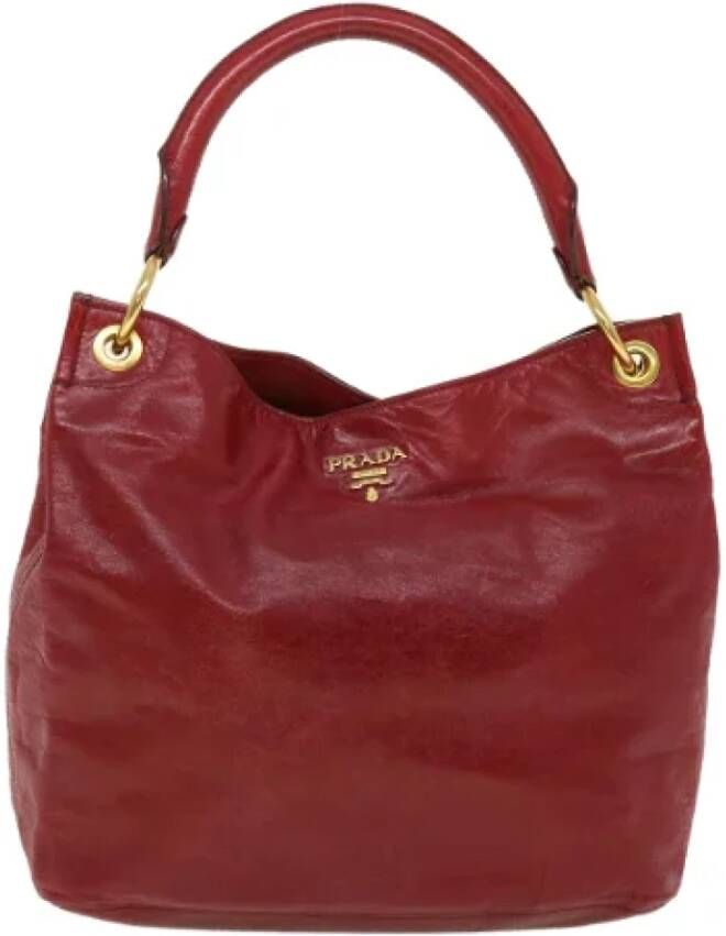 Prada Vintage Pre-owned Leather prada-bags Rood Dames