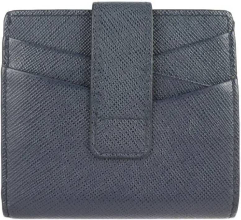 Prada Vintage Pre-owned Leather wallets Blauw Dames