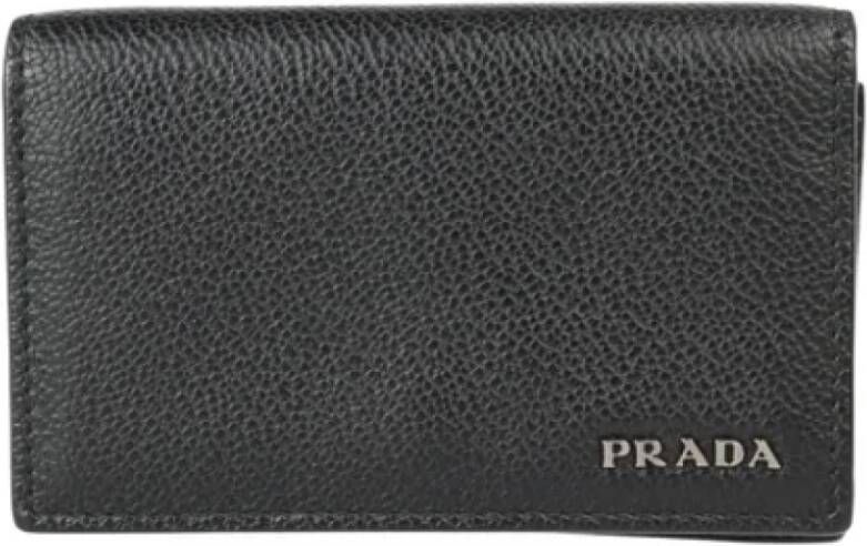 Prada Vintage Pre-owned Leather wallets Zwart Dames