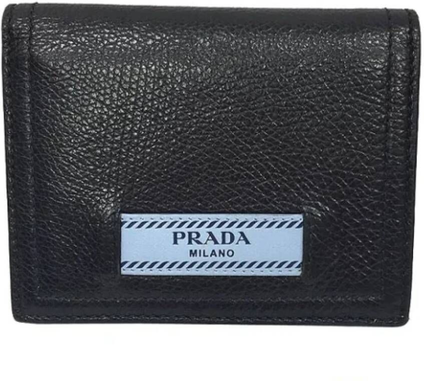 Prada Vintage Pre-owned Leather wallets Zwart Heren