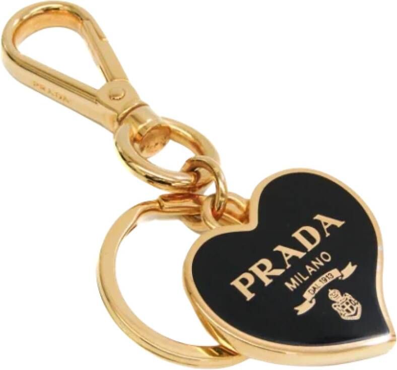 Prada Vintage Pre-owned Metal key-holders Geel Dames