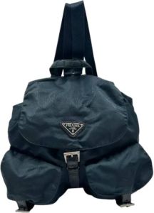 Prada Vintage Pre-owned Nylon backpacks Blauw Dames