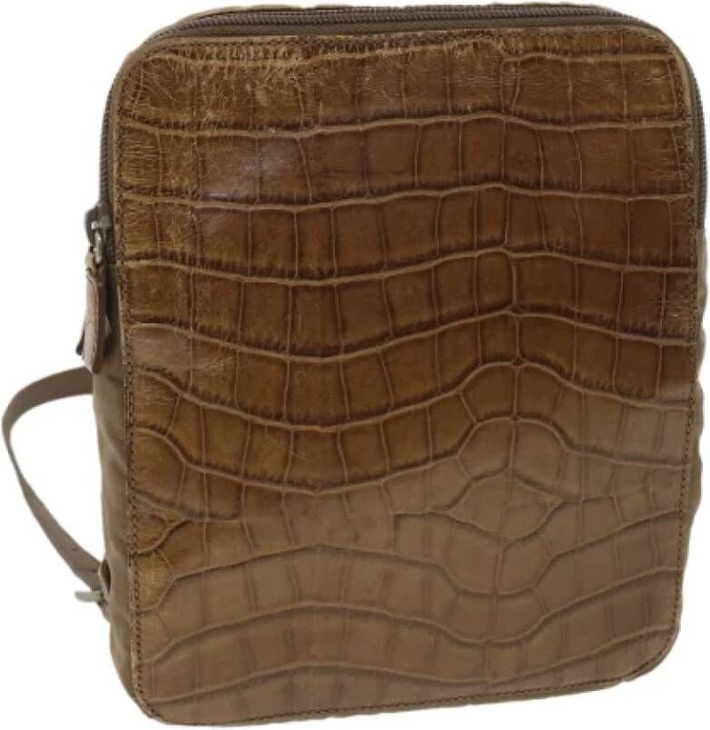 Prada Vintage Pre-owned Nylon backpacks Bruin Dames
