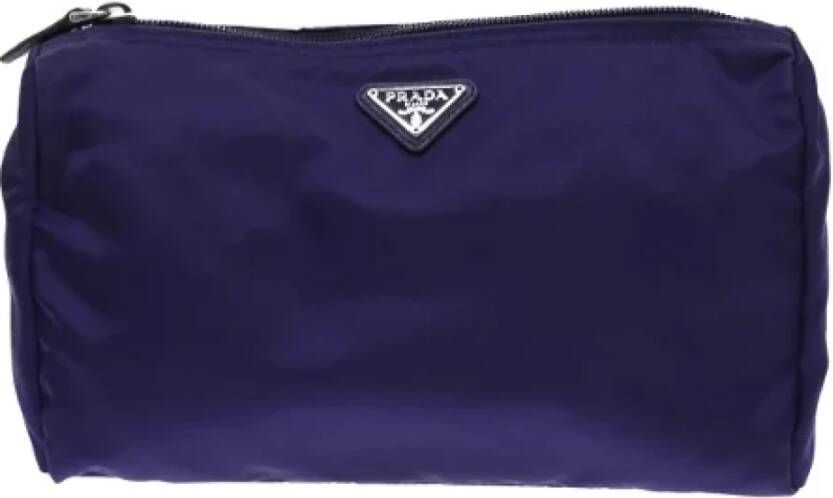 Prada Vintage Pre-owned Nylon clutches Purple Dames